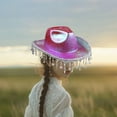 thumbnail image 6 of Western Cowboy Hat Party Carnival Outdoor Sun Cap Large Size Lightweight Cloth for Travel Beach Party Stage, 6 of 9