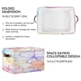 thumbnail image 3 of Colorful Flower Line Painting Square Storage Bins with Handles Collapsible Containing Box 2 Packs, 3 of 9