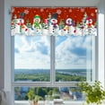 thumbnail image 5 of Curtain Valance Christmas Tree, 54x18 Inch Snowflake Christmas Snowman Pine Tree Short Curtains Doorway Decoration, Xmas Drapes Curtains Home Decor for Kitchen Living Room Bedroom, 5 of 7