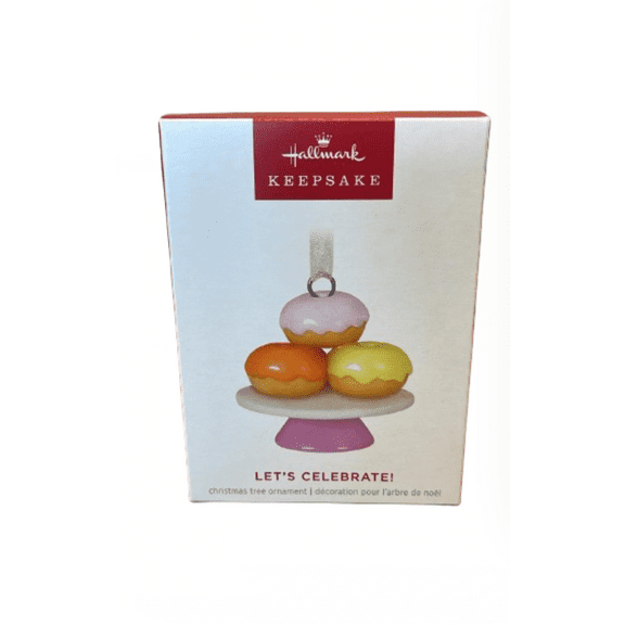Hallmark 2024 Mini Let's Celebrate! Porcelain Christmas Ornament New with Box