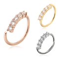 thumbnail image 3 of Boucles d'Oreilles Tragus Helix Cartilage Cristal Acier Inoxydable Couleur Or, 3 of 7