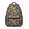 thumbnail image 1 of Tractor Print Waterproof Backpack - Ergonomic Student Bookbag with Breathable Mesh Straps, Organized Storage for Daily Use, 1 of 6