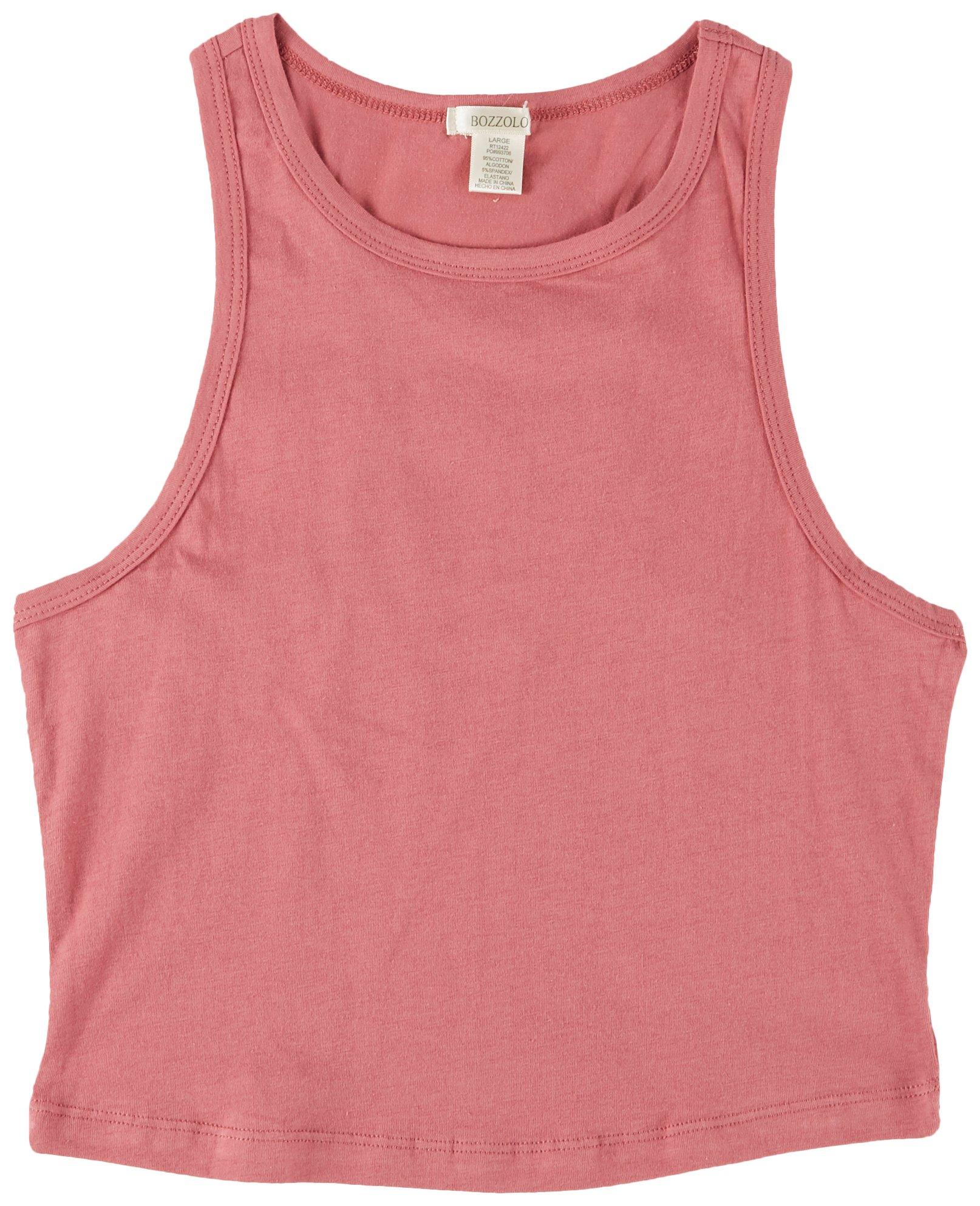 Bozzolo Juniors Rib Crop Tank Top Large 