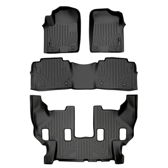 SMARTLINER 3 Rows Custom Fit Floor Liners Compatible with 2011 - 2013 Infiniti QX56 7 Passenger