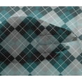 thumbnail image 4 of oneOone Viscose Chiffon Dark Teal Green Fabric Argyle Check Dress Material Fabric Print Fabric By The Yard 42 Inches Wide, 4 of 4