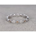 thumbnail image 2 of HeartsAndYou 1ct Natural Citrine Wed Band Milgrain Vintage-Inspired 100% 14k SOLID White Gold, 2 of 9