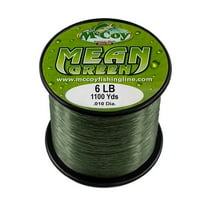 McCoy Mean Green Premium CoPolymer Monofilament Fishing Line (6lb Test (.010" Dia) - 1100 Yards)