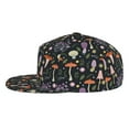 thumbnail image 3 of Daiia Mushrooms print Flat Bill Hats Flat Brim Trucker Cap Baseball Cap Adjustable Classic Low Profile Hat Unconstructed Plain Cap, 3 of 9