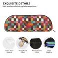 thumbnail image 5 of Leather Semi-Circular Storage Bag 7.5×2.6×1.4in Single Pocket Design Semi-Circular Shape Can Be Used As A Storage Pen Makeup Bag Tan Houndstooth Vintage Texture Hand-Drawn Sketch_1, 5 of 7