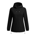 thumbnail image 5 of WRKEKC Windbreaker Jackets for Women Solid Color Long Sleeve Zip Up Hooded Waterproof Windproof Rain Coat with Pockets, 5 of 5