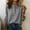 Gray, variant on Women's Minimalist V-Neck Cotton Shirt Top V Neck Tunic Shirts Loose Curved Hem Blouses Dressy Casual