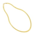 thumbnail image 2 of 14K Yellow Gold Men & Women's 24" 5.1mm Triple Herringbone Chain Necklace, 2 of 4