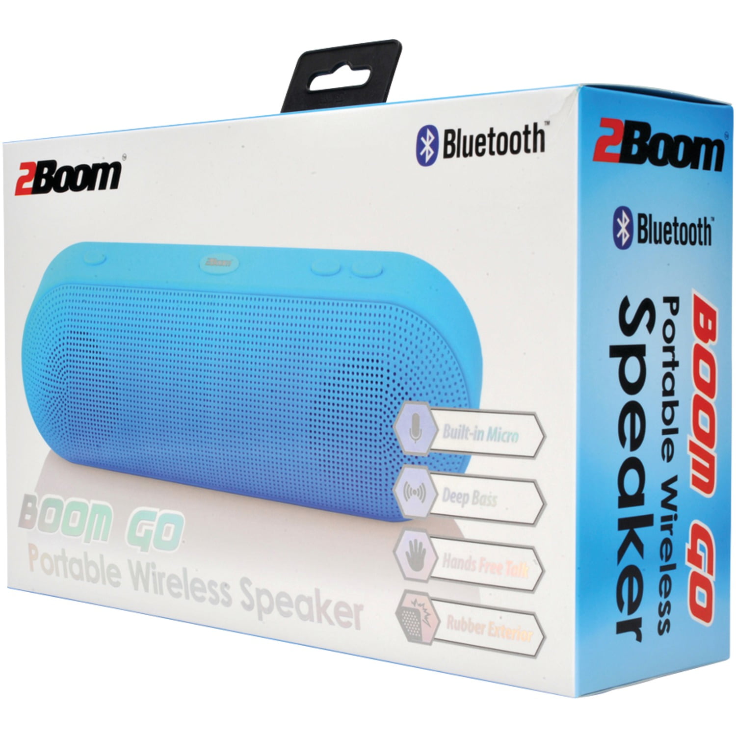 2BOOM BT422B BOOM Go Portable Bluetooth Speaker Blue Walmart