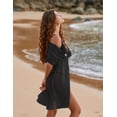 thumbnail image 3 of EKOUAER Bathing Suit Cover Up Chiffon Swim Suit Coverup Tie Front Sheer Beach Kimono Coverups Swimwear Cardigans, 3 of 6