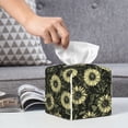 thumbnail image 6 of Tissue Sunflowers Box Cover Holder, Square by Xecao - Leather Decorative Organizer for Tabletop, Bathroom, Car, Office, 6 of 8