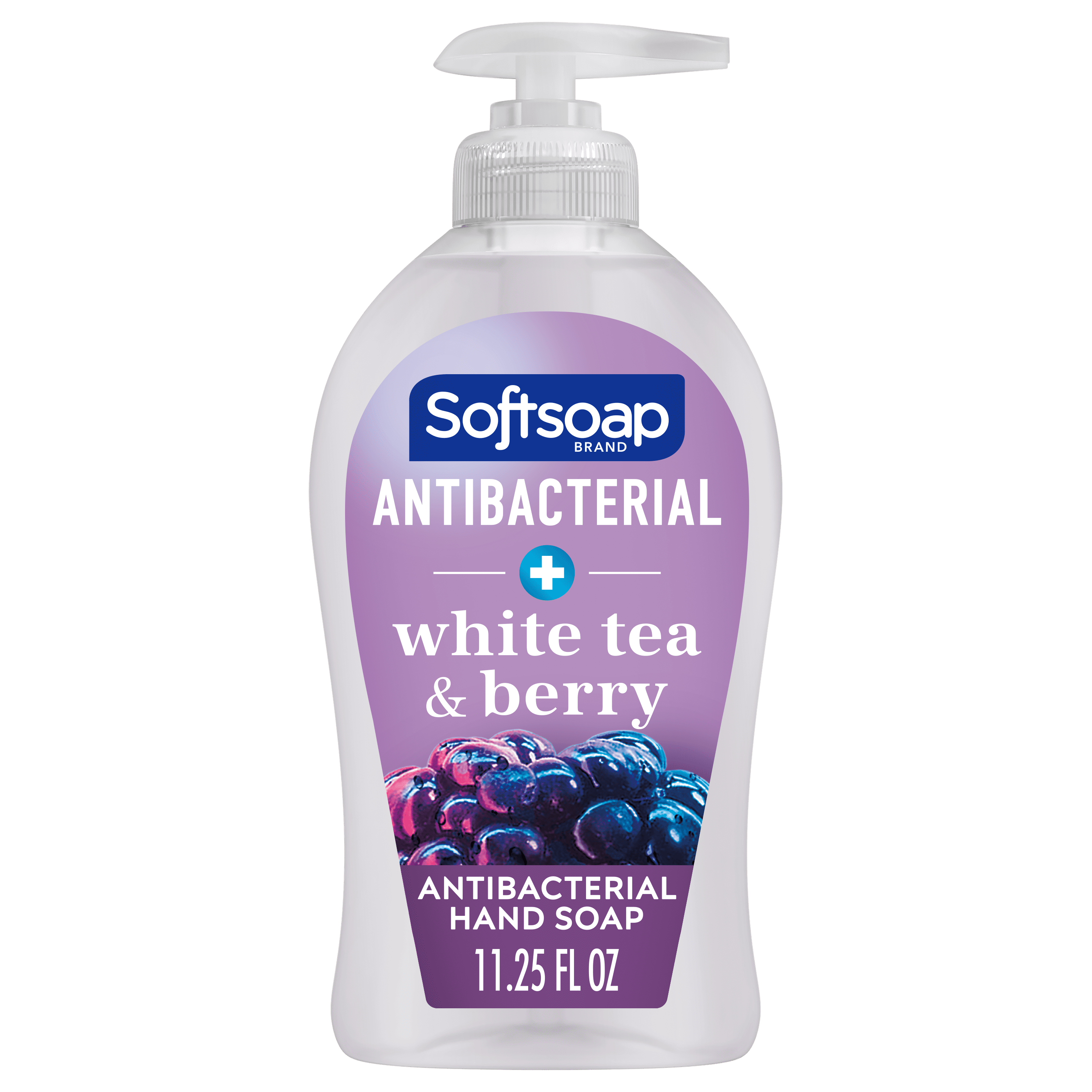 Softsoap Antibacterial Liquid Hand Soap Pump, White Tea and Berry, 11.25 oz