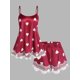 thumbnail image 1 of Conjunto Pijama Talla Extra Inserto Encaje Estampado Corazón Rosegal Pijamas y Batas Tallas Grandes, 1 of 5