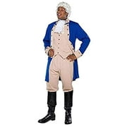 Charades Men's Alexander Hamilton Costume, Blue/Tan, Large