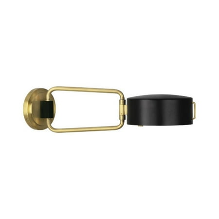 

Robert Abbey - 1597 - One Light Wall Swinger - Simon - Satin Black w/ Modern Brass-1pack