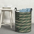 thumbnail image 5 of Goofa Jungle Green Camo USA Flag Printed Circular Hamper,Laundry Basket with Handles,Storage Baskets Foldable,Large Capacity Laundry Hamper-Medium, 5 of 8