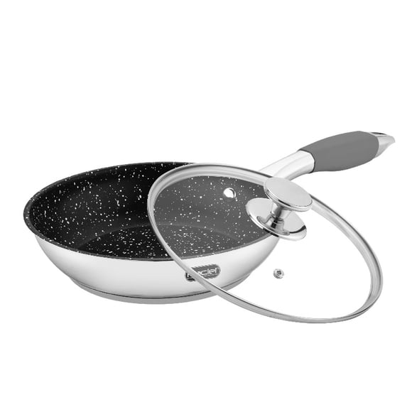 Sartén 26 cm Acero Inox Antiadherente Con Tapa Inducción Fraciel