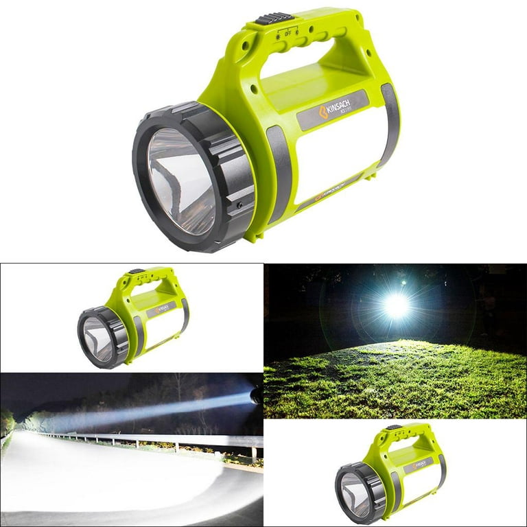 1pc Handheld LED Flashlight Powerful Searchlight USB Rechargeable Large Capacity Battery Long Lasting High Lumens Camping Light, Men's, Size
