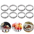 thumbnail image 1 of 8Pcs Nonstick Muffin Rings Stainless Steel Double Rolled Tart Rings Round Pastry Waffle Rings Mold for Home Kitchen Restaurant, 1 of 7