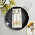 thumbnail image 6 of Balsa Circle 10 Round 10" Black Glossy Disposable Salad Dinner Plastic Plates Gold Trim Party Events Decorations, 6 of 8