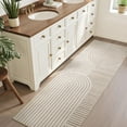 thumbnail image 3 of Boho Area Rug 2x6 Runner Rug Machine Washable Hallway Rugs for Bedroom Non Slip Soft Carpet Geometric Textured Runner for Dining Kitchen Office Living Room Rug-Beige, 3 of 13