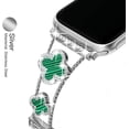 thumbnail image 5 of KOMI Diamond Metal Band Adds Sparkle to Your Watch - Compatible with Apple Watch Series 8/7/6/5/4/3/2/1Se/Ultra - Clover Is Simple and Stylish, Fits Women's Sizes 38mm 40mm 41mm 42mm 44mm 45mm 49mm, 5 of 7