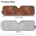 thumbnail image 7 of Uorisanigo Windshield Sunshade for Jeep Wrangler,Boho Mandala Floral Print Sun Visor Windshield Sun Shade Blocks UV Rays,Blocker Sunvisor Shield Compatible with Jeep Wrangler TJ JK JL 2/4 Door, 7 of 7