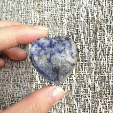 

WEPRO Natural Heart Shaped Polished Heart Shaped Gem Rose Quartz Amethyst All Kinds Of Healing Palm Love Gem Set Bulk Energy Balance Meditation 25mm