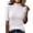 White -AO19, variant on Nestiefly Women's Mock Neck Sweater Half Sleeve Slim Fit Breathable Top Ribbed Knit Pullover Casual Fall Clothes Light Gray M