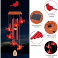 thumbnail image 3 of Scidweet Christmas Wind Chimes for Outdoors, 35" with Hooks Solar Cardinal Women Mother's Day Memorial Gifts for Christmas Outside Yard Patio Garden Xmas Decor, 3 of 6