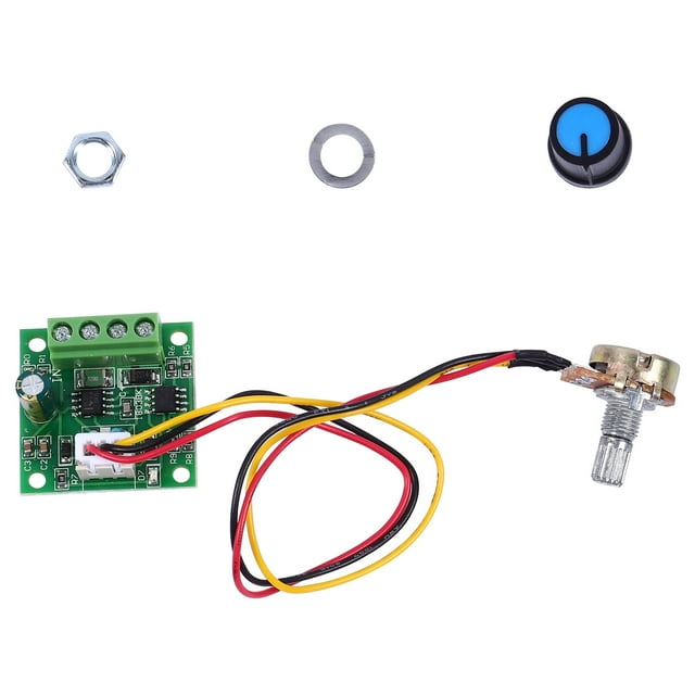OULII DC Motor Speeds Controller Green Plastic Copper Wire Low Voltage Regulator for Controlling Use 1.8V to 12V