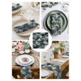 thumbnail image 4 of Hokiten Kitchen Dinner Napkins Set of 6 Navy Blue Ombre Rhombus Cloth Napkins Reusable Washable Table Napkins for Weddings Cocktail Parties Holiday Table Decor 20x20 Inch, 4 of 8