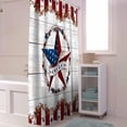 thumbnail image 4 of Farmhouse Independence Day Shower Curtain, Rustic Wood Shower Curtain Set with Hooks, Spring Summer Waterproof Fabric Shower Curtains for Bathroom Decor, 72x72 Inch Bath Curtain, 4 of 6