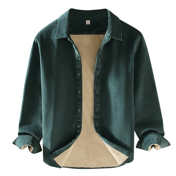 Zylarhe Men T Shirts Men's Casual Solid Corduroy And Shirt Long Sleeve Pocket Less Lapel Top Mens Designer Fashion Shirts