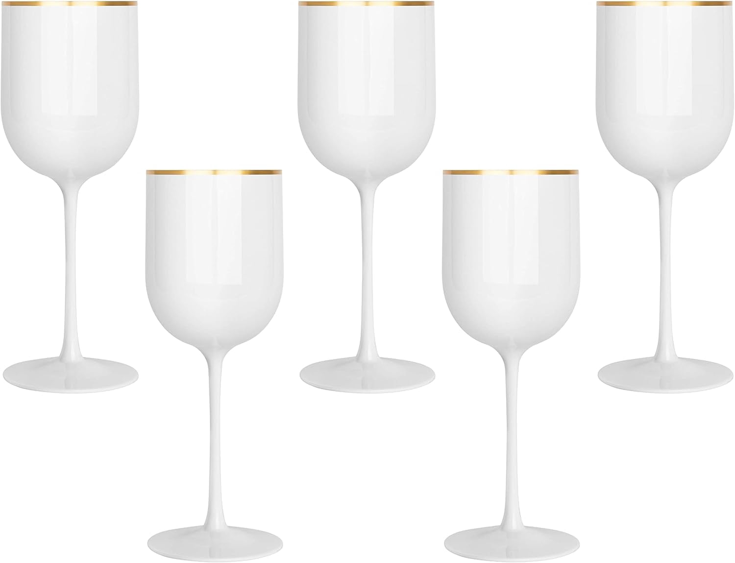 PLASTICPRO 12 Oz Plastic Wine Glasses 10-Pc Disposable Wine Glasses Drinking Set