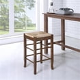 thumbnail image 3 of Home Square Sq Rush 24" Stationary Counter Stool in Cappuccino - Set of 2, 3 of 6