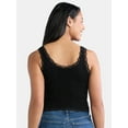 thumbnail image 3 of Madden NYC Women's Sweater Tank Top with Lace Trim, Sizes XXS-XXL, 3 of 5