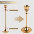thumbnail image 4 of Portavelas BEZURA Vintage Brass para velas cónicas, 4 of 8