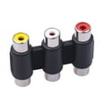 thumbnail image 2 of Deyuer 5PCs 3 RCA AV Audio Video Female to Female Coupler Adapter Extension Cable Component, 2 of 6