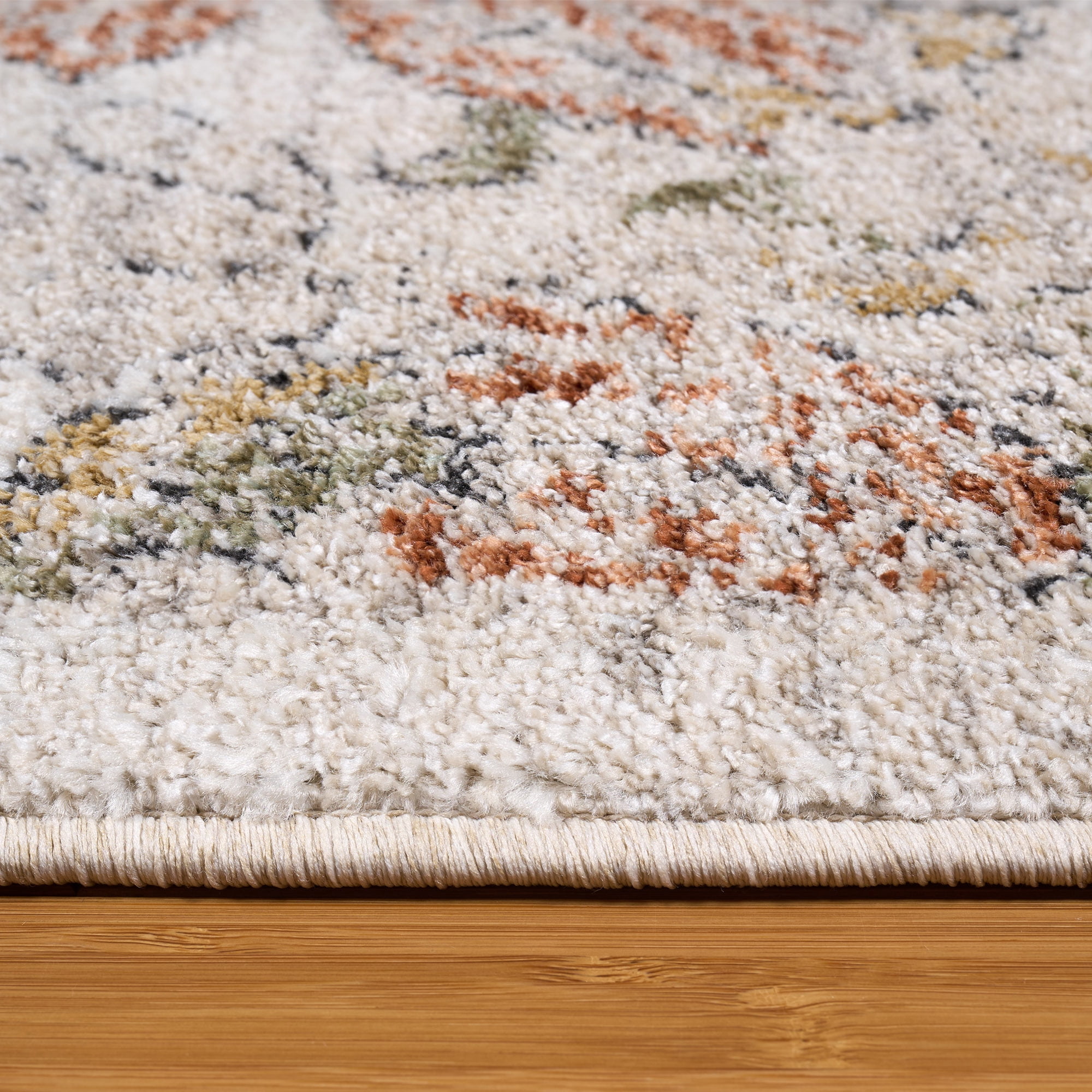 Paradis Hora Transitional Floral Beige Area Rug, 6x9