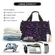 thumbnail image 5 of Disketp Purple Butterfly Bolsa de Viaje Tipo Duffle, Bolso de Mano para Fin de Semana para Mujer, Bolsa de Gimnasio Ligera para Hombre, Esencial para Viajes, 5 of 7