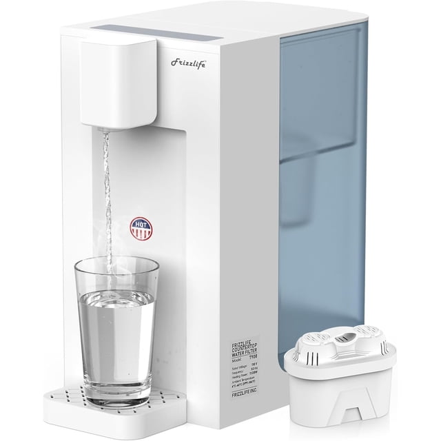 T900 Countertop Water Filtration System, Instant Hot Water Filter Dispenser, Reduce 99.9% PFAS, Lead, Chlorine, 120 OZ Water Tank Capacity, Zero Installation, 1 Filter Included