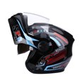 thumbnail image 2 of Casco de moto modular Sun Casco de motocross Unisex para hombres y Negro Sharpla Timón de la motocicleta, 2 of 8