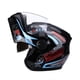 thumbnail image 2 of Casco modular para motocicleta, doble visera, protector solar, cara abierta, doble ventilación, ligero, aerodinámico, todoterreno para hombres y - Negro Macarena Timón de la motocicleta, 2 of 8