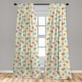 thumbnail image 5 of Ambesonne Birthday Curtains, Balloons Clouds, Pair of 28"x84", Multicolor, 5 of 5