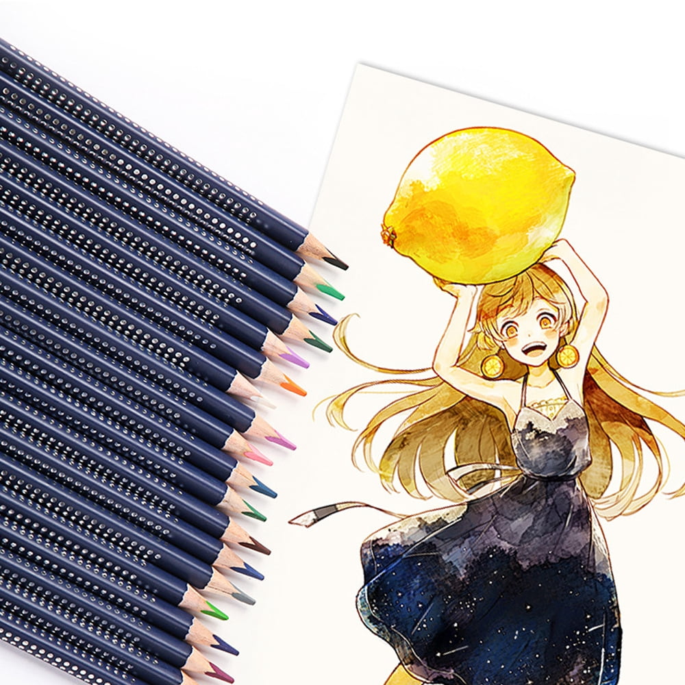 MEGICOT 120pcs /72pcs /48pcs /36pcs /24pcs /12pcs Watercolor Pencils - Includes Colored Pencils, Watercolor Brush and Metal Box, Ideal for Kids Adult Coloring Books Art Pages Art Drawing